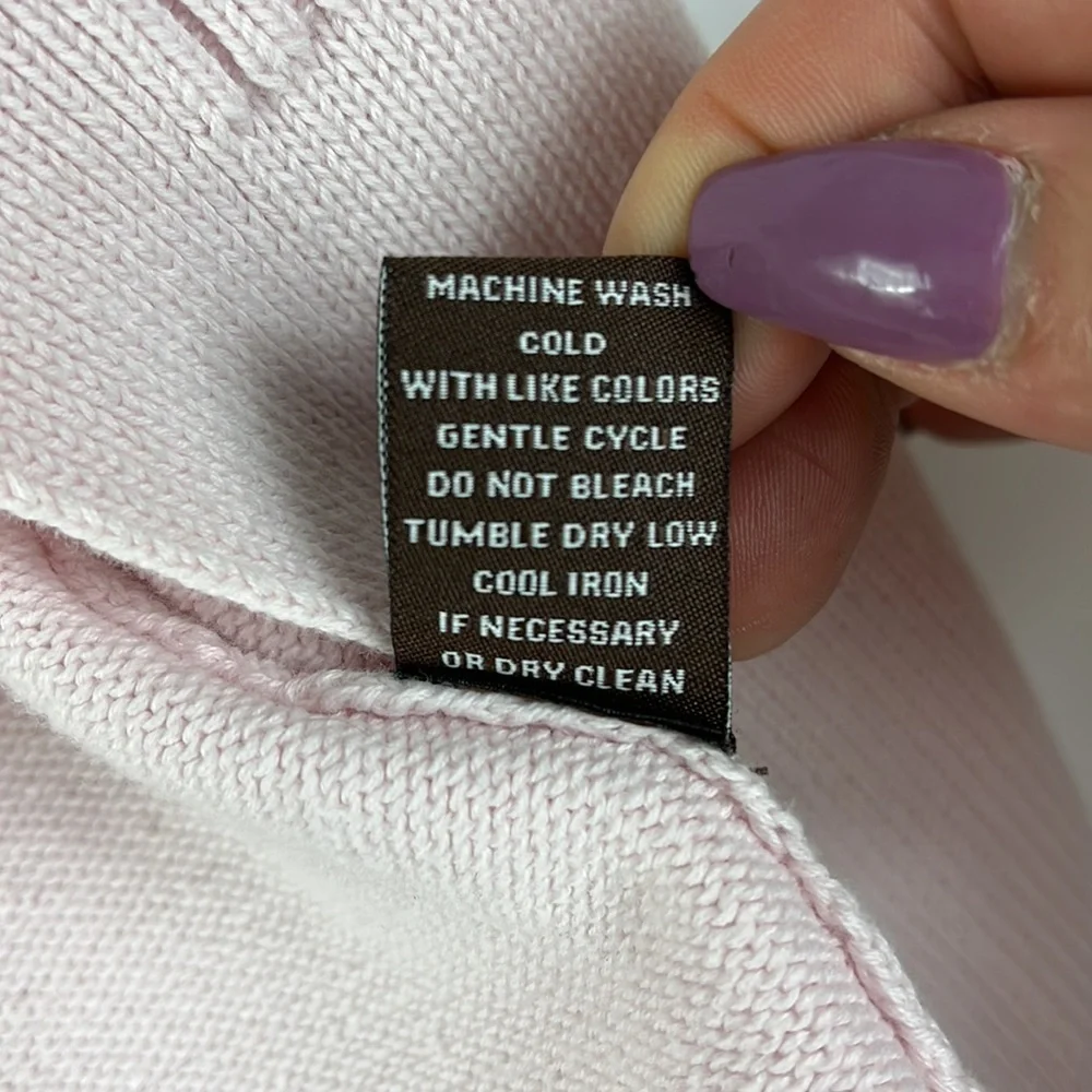 Adrienne Vittadini short sleeve cardigan single button front closure Sz PS Pink